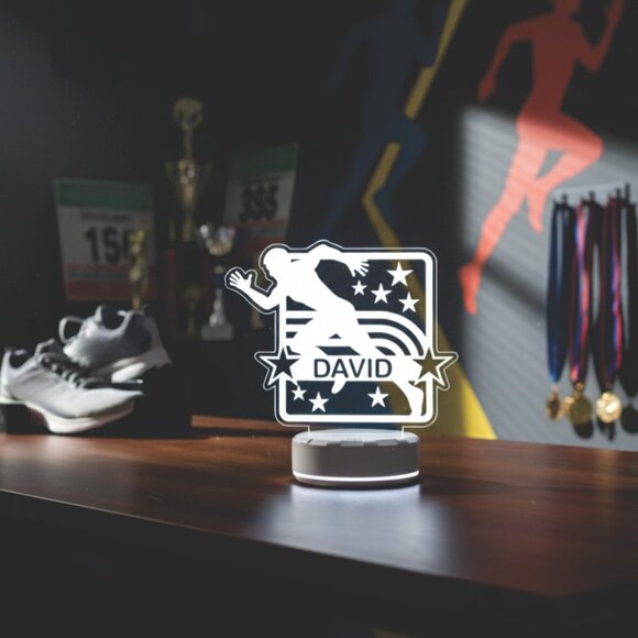 Personalized Runner LED Night Light for Athletes - Picture 8 of 8